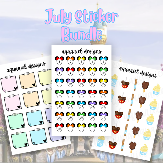 July Sticker Bundle (3 pack)