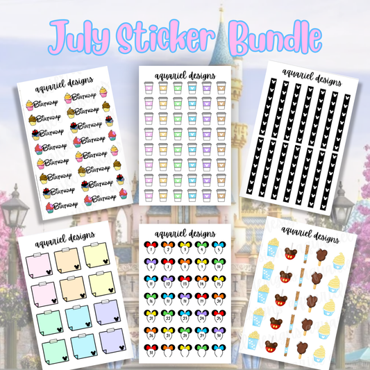 July Sticker Bundle (6 pack)