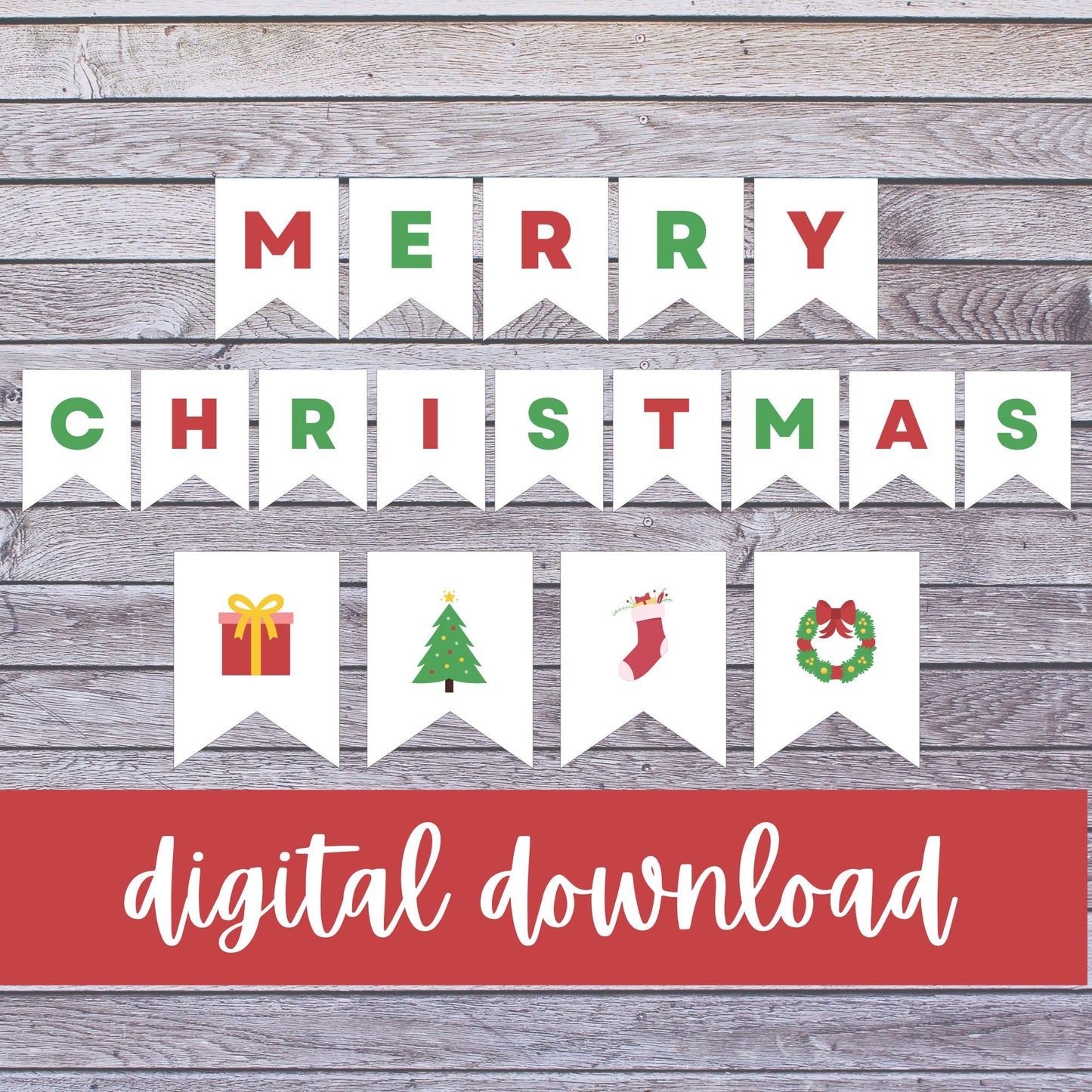 Merry Christmas Banner | Holiday Banner| Digital Download