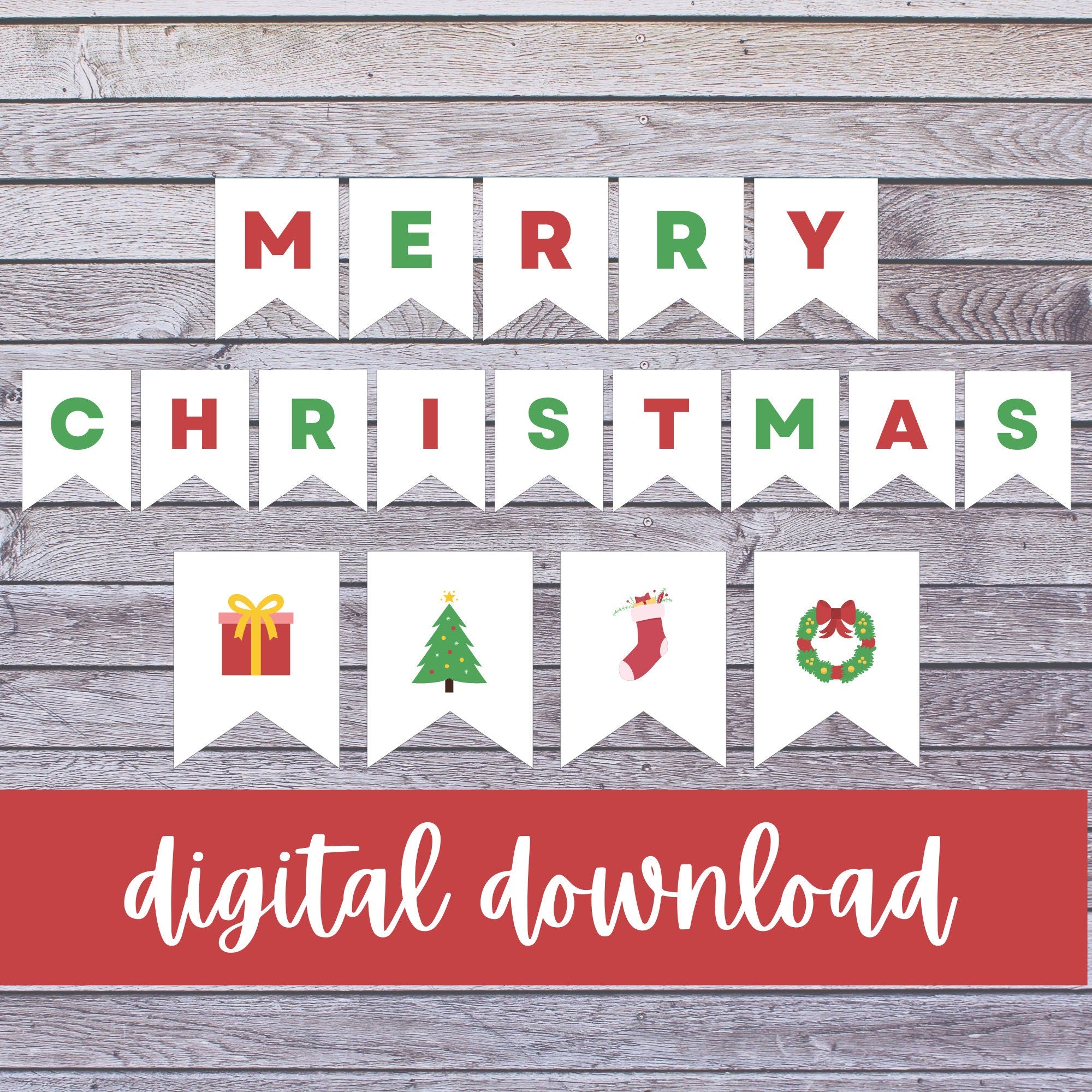 merry christmas banner | holiday banner| digital download