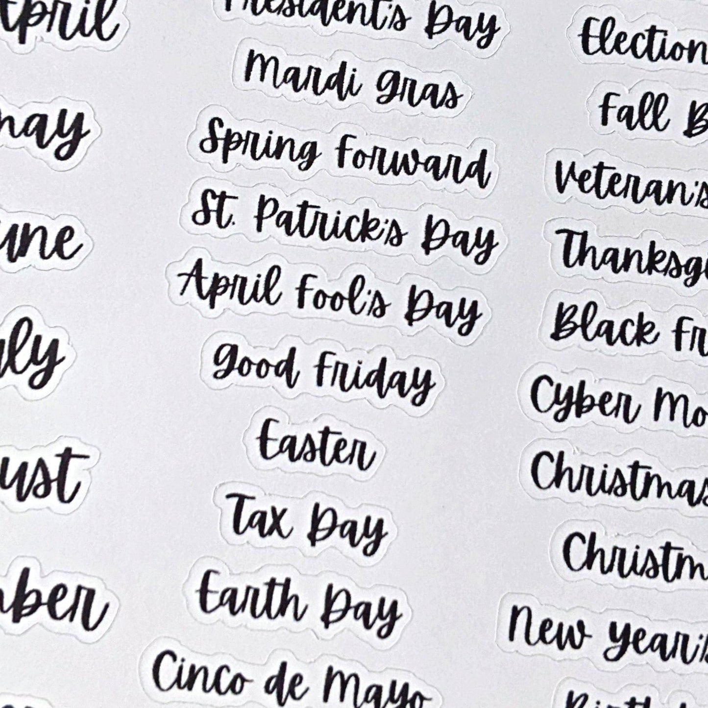 Mini Holidays Stickers | Future Log Stickers | Planner Stickers | Bullet Journal Stickers