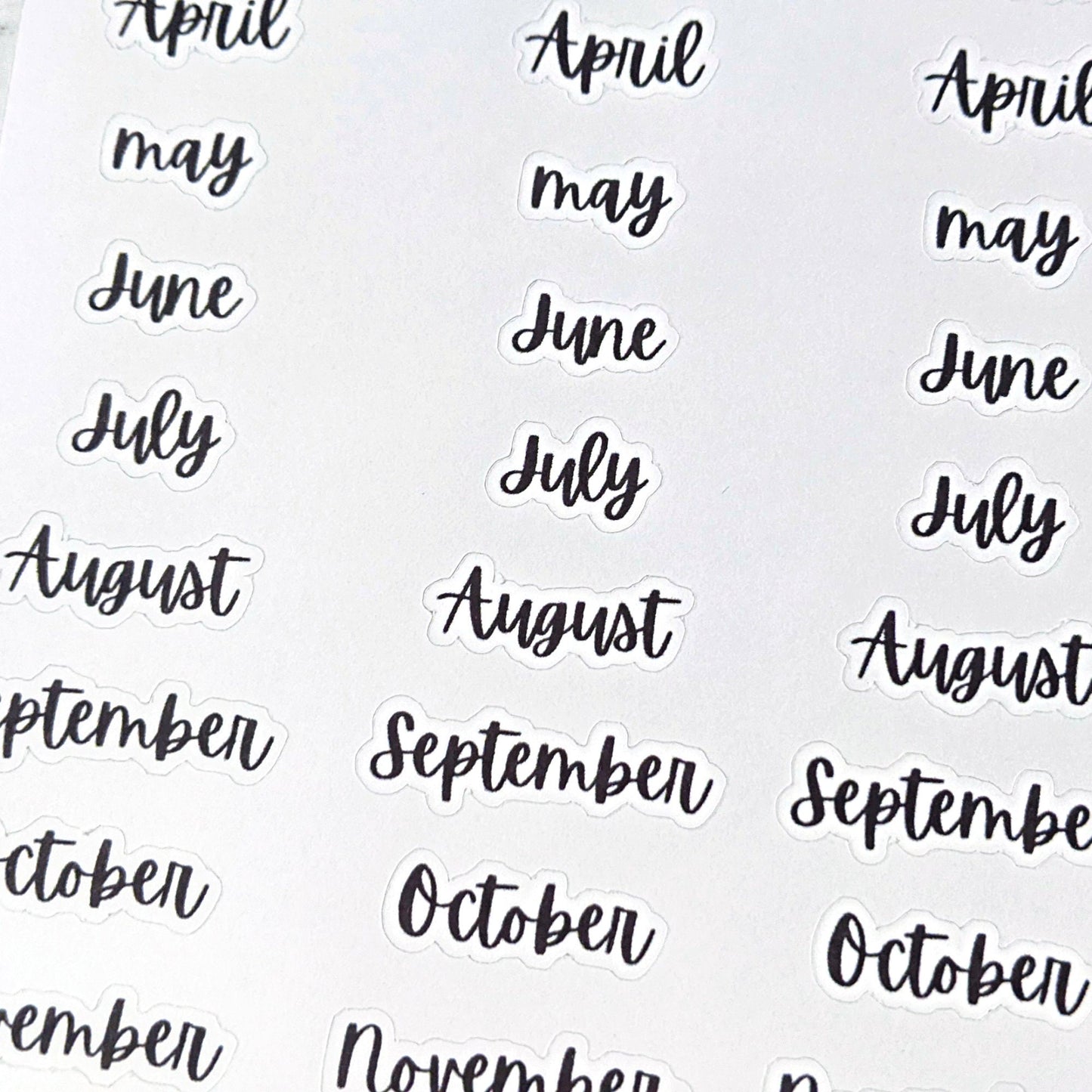 MINI Months of the Year Sticker Sheet | Planner Stickers | Bullet Journal Stickers