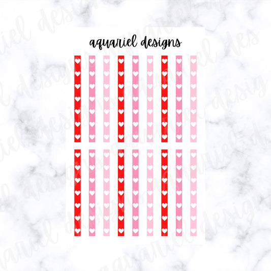 Heart Checklist Stickers | Set of 18 Checklist Planner Stickers | Bullet Journal Stickers