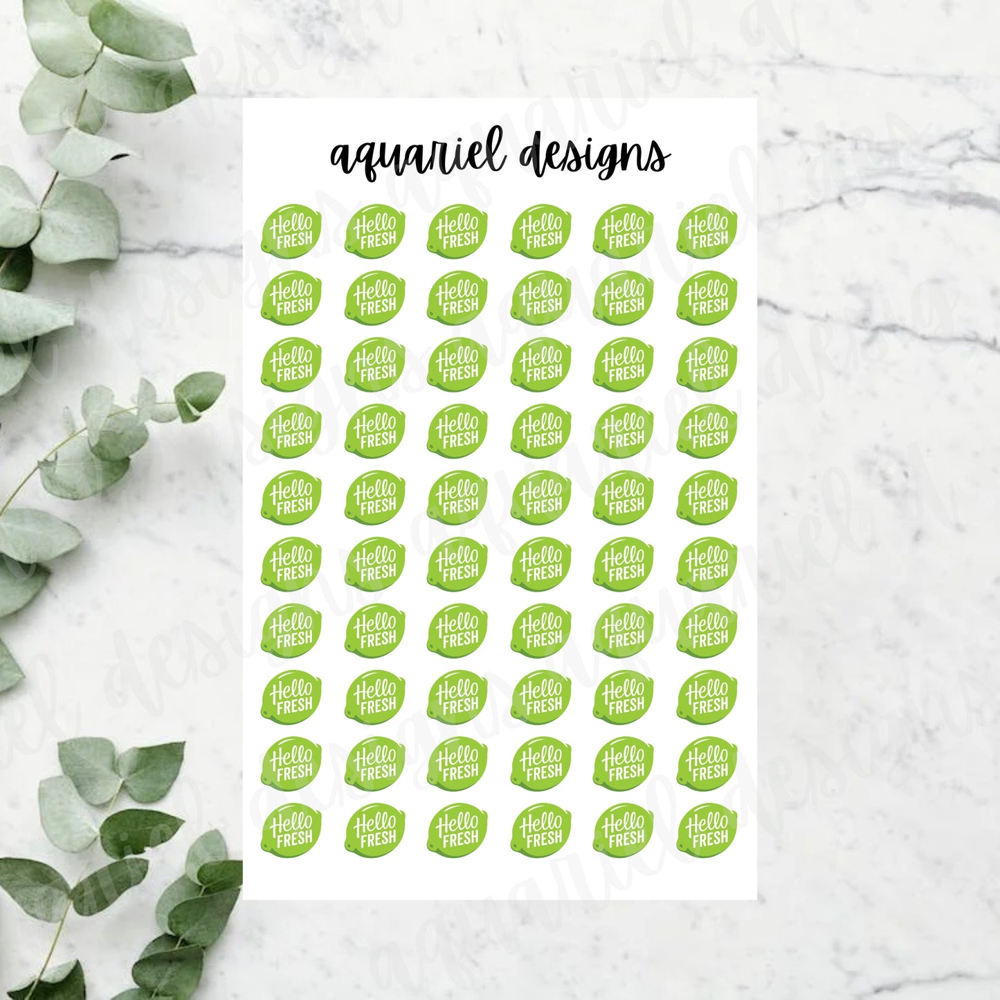 Mini Hello Fresh Icon Stickers | Set of 60 Hello Fresh Planner Stickers | Bullet Journal Stickers