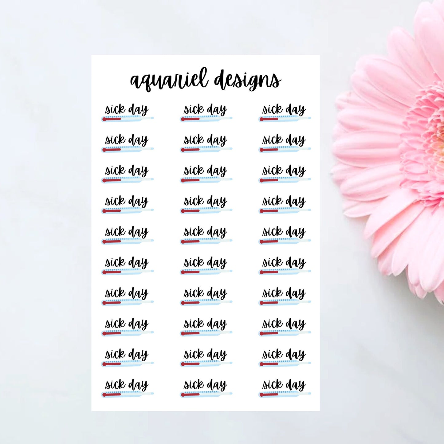 Sick Day Stickers | set of 30 Sick Day Planner Stickers | Bullet Journal Stickers