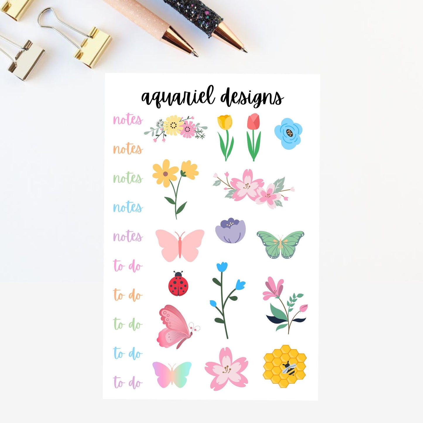 May Monthly Sticker Kit | Spring Themed Stickers | Set of 60+ Spring Planner Stickers | Bullet Journal Stickers