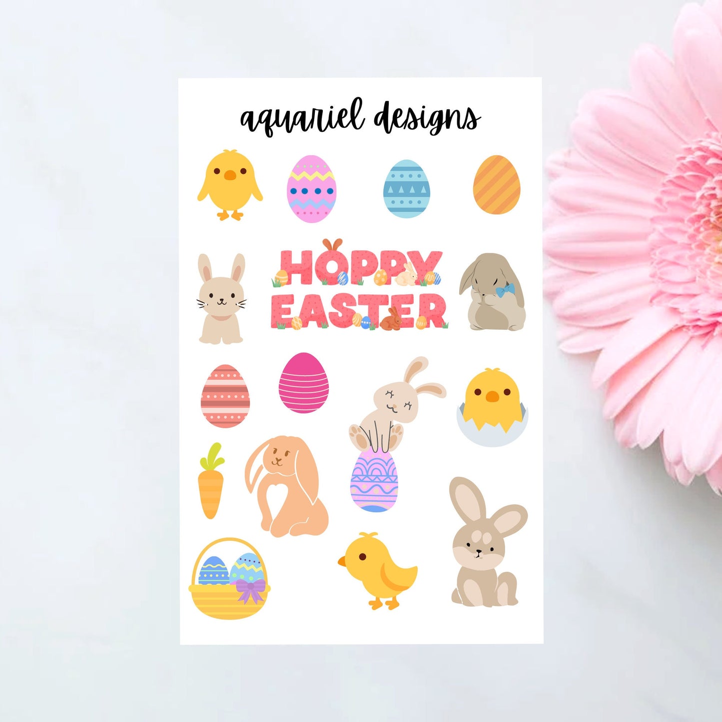 Easter Themed Planner Stickers | Bullet Journal Stickers | Scrapbook Stickers