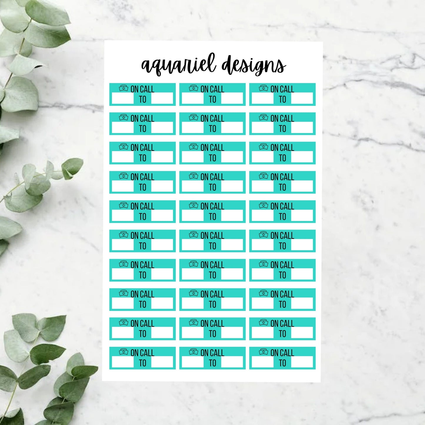 Nurse On Call Sticker Sheet | Set of 30 Nurse On Call Planner Stickers | Bullet Journal Stickers