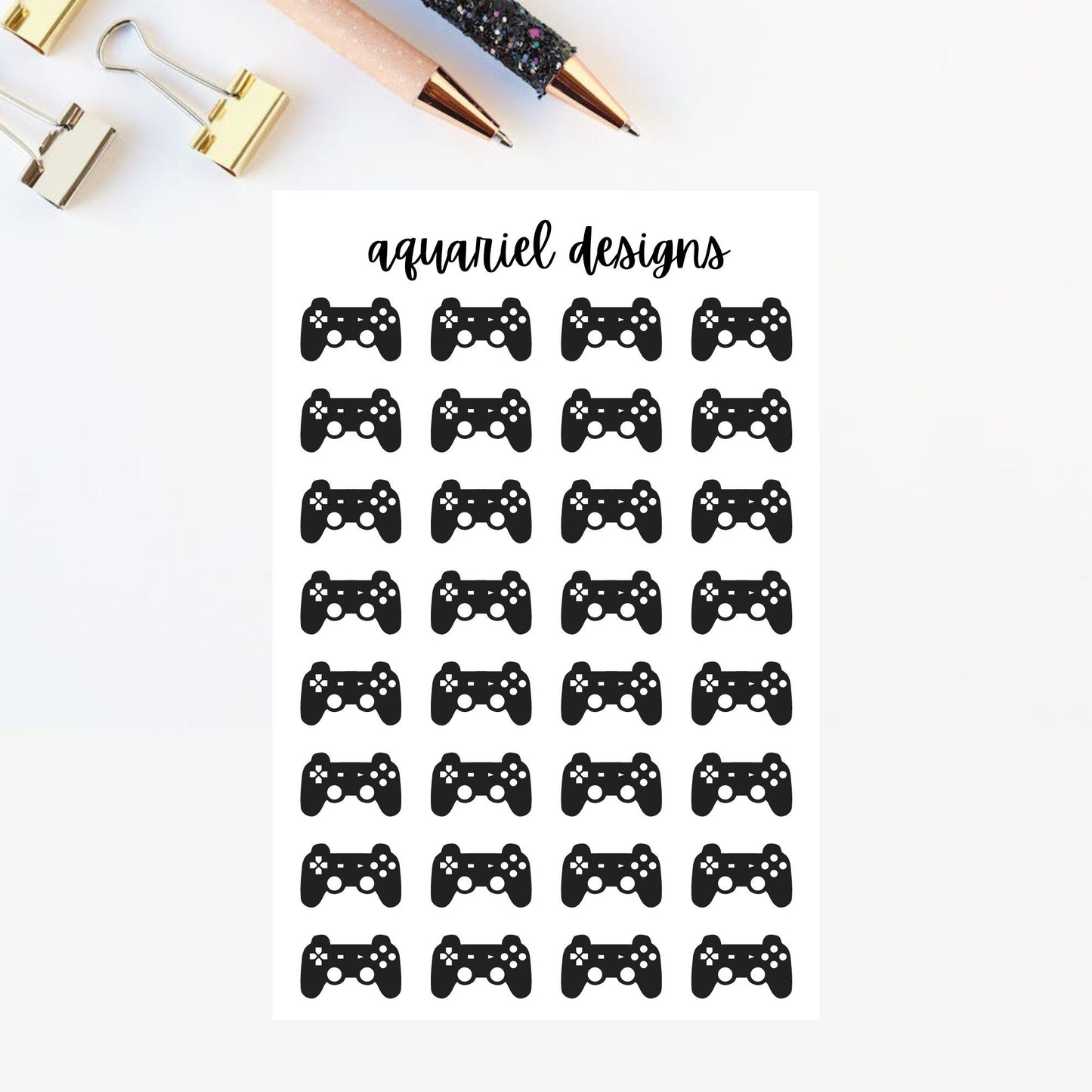 Video Game Controller | Set of 32 Gaming, Gamer Planner Stickers | Bullet Journal Stickers