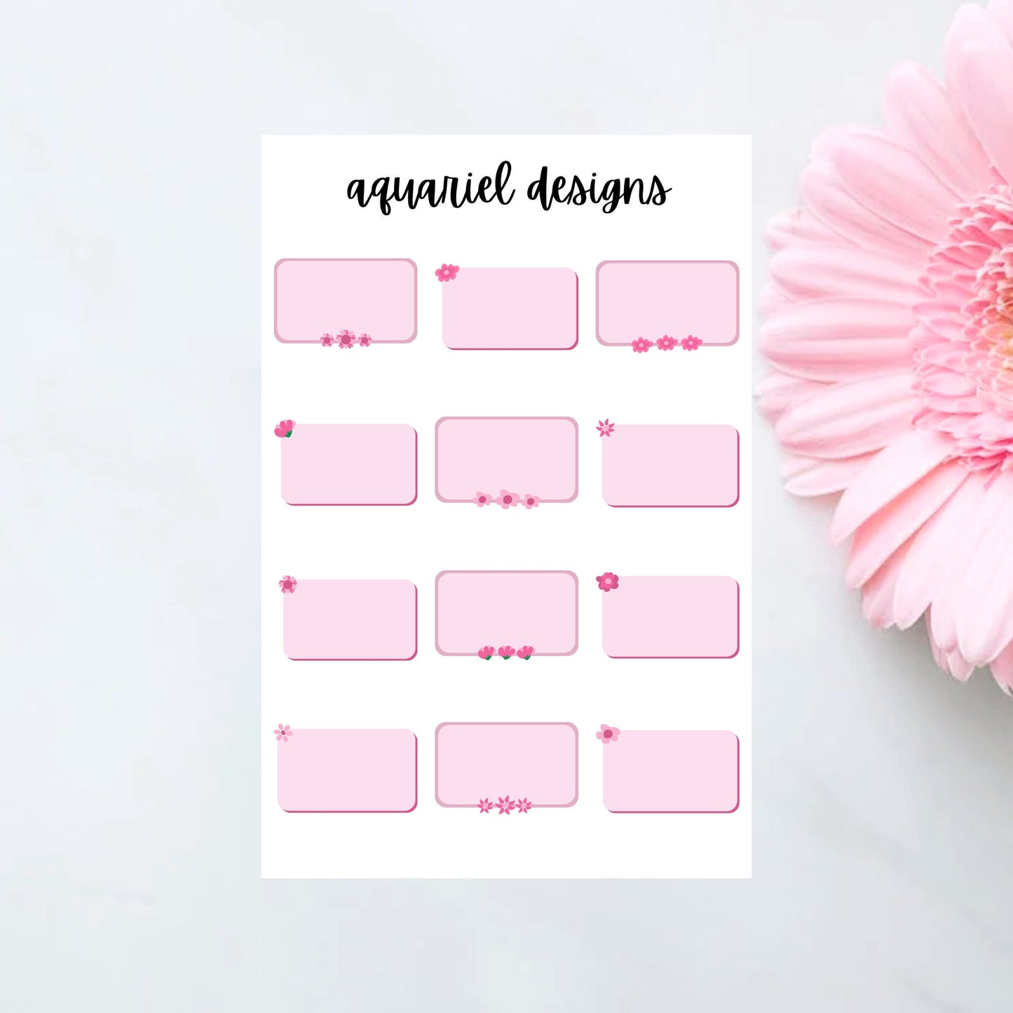 Pink Sticky Notes Planner Stickers, Notes Planner Stickers, Pink Post It Notes Stickers, Journal Stickers, Bullet Journal Stickers