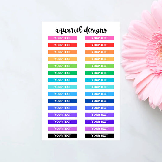 Custom Header/Divider Stickers, 30 Header or Divider Stickers for Planners, Calendars, Bullet Journals, etc.