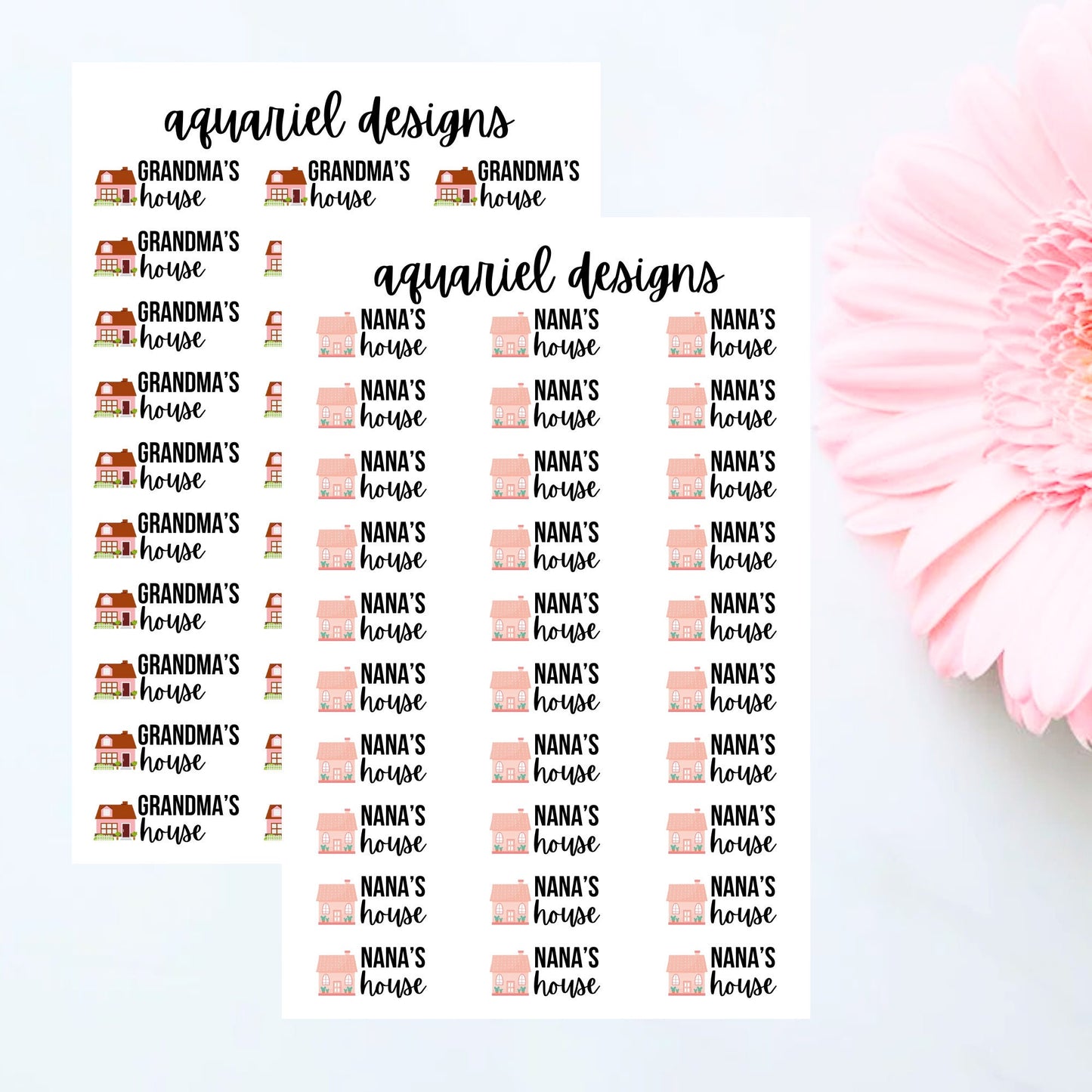 Nana's or Grandma's House Stickers for Planners, Bullet Journals, Calendars, etc.