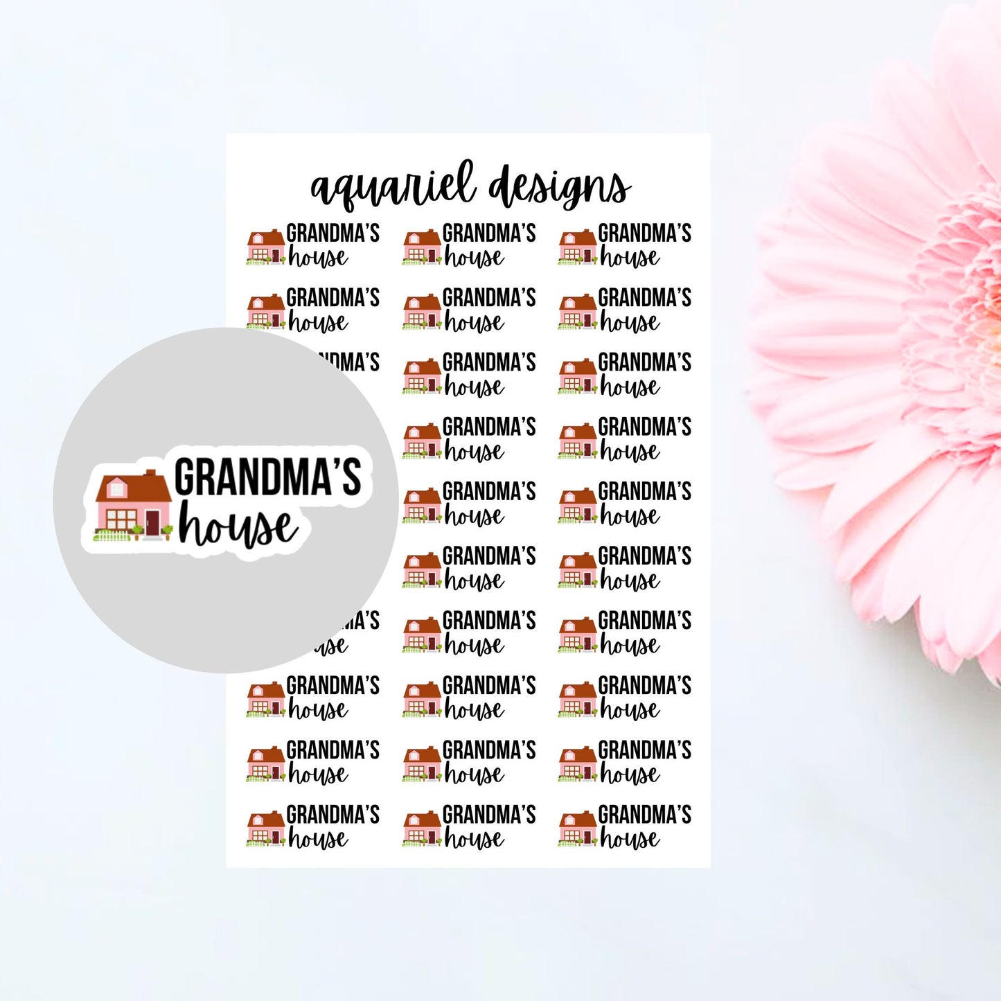 Nana's or Grandma's House Stickers for Planners, Bullet Journals, Calendars, etc.