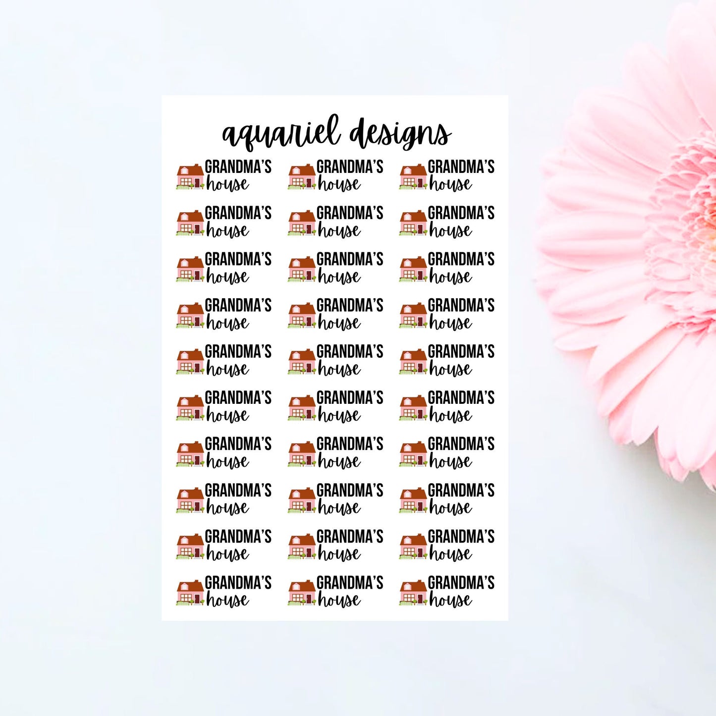 Nana's or Grandma's House Stickers for Planners, Bullet Journals, Calendars, etc.