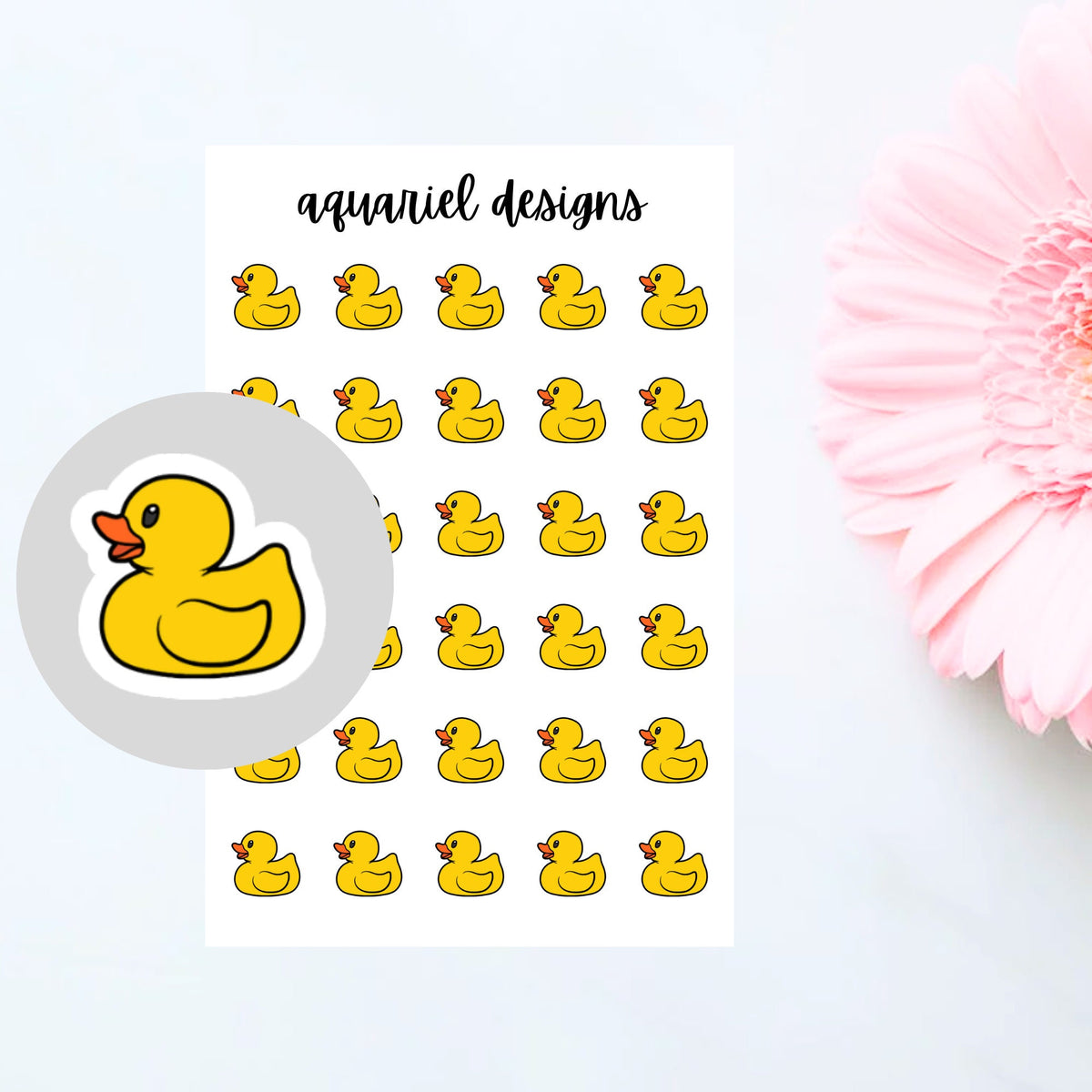 Ducky Sticker Rubber Ducky Stickers, 30 Rubber Duck Stickers for Planners, Bullet Jo ...