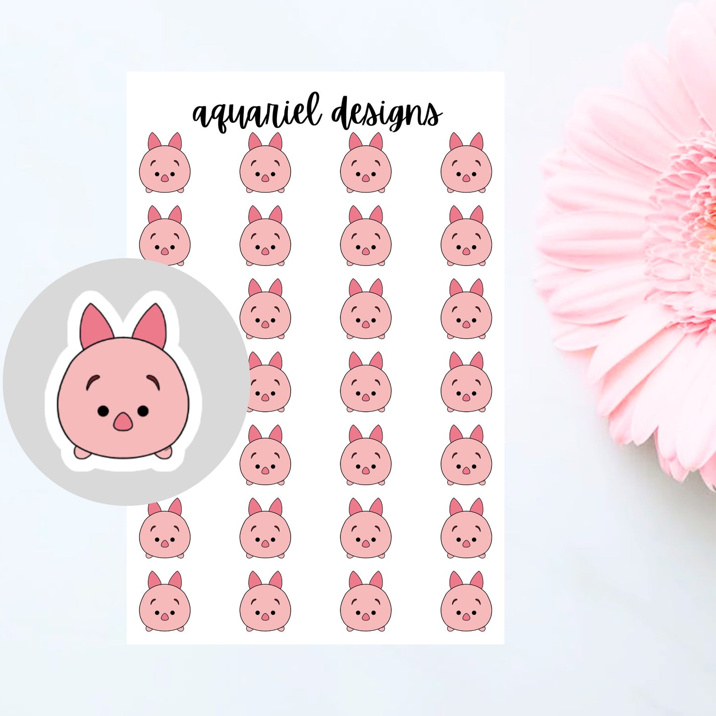 Disney Winnie the Pooh Tsum Tsum Stickers | Planner Stickers | Bullet Journal Stickers